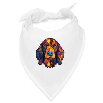 Picardie Spaniel Hunderasse Aquarell Illustration - Bandana - Weiß - Vorne
