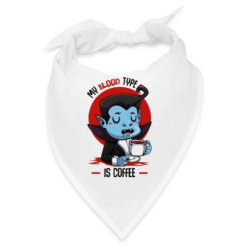 Blutkaffee Vampir Cartoon - Bandana - Weiß - Vorne
