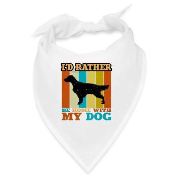 Englisch Setter Hundeliebhaber Silhouette Vintage Sonnenuntergang - Bandana - Weiß - Vorne
