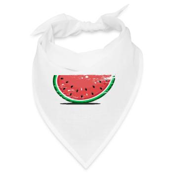 Wassermelone Design Scheibe used - Bandana - Weiß - Vorne