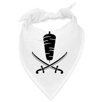 Dönerspieß Säbel - Bandana - Weiß - Vorne