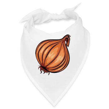 Trendy Onion Cool Gemüse Zwiebeln - Bandana - Weiß - Vorne