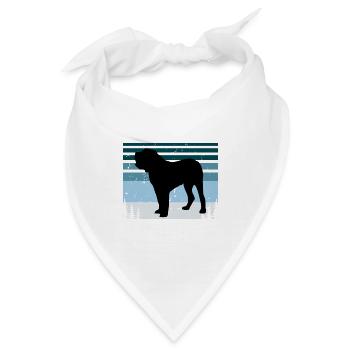 Alano Español Dog Lover Silhouette Vintage Sunset - Bandana - Weiß - Vorne
