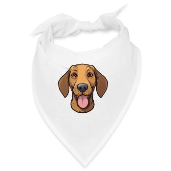 Plott Hund Hund Rasse Aquarell Karikatur Kawaii Cl - Bandana - Weiß - Vorne