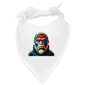 Big Foot Cartoon Figur Buntes Haustier Tier - Bandana - Weiß - Vorne