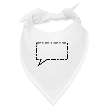 Sprechblase Schwarz - Bandana - Weiß - Vorne