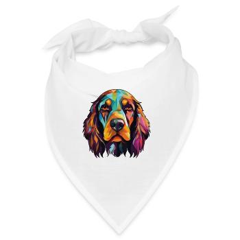 Deutsche Spaniel Hunderasse Aquarell Illustration - Bandana - Weiß - Vorne