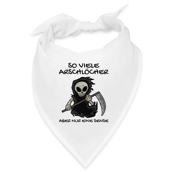 Sensenmann - Bandana - Weiß - Vorne