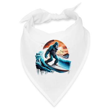 Big Foot Surfen - Bandana - Weiß - Vorne