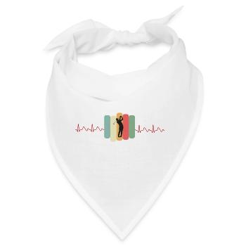 Golf EKG Golfer Golfplatz Golfschläger Golfschwung - Bandana - Weiß - Vorne