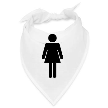 Frau - Bandana - Weiß - Vorne