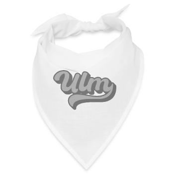 Ulm Schriftzug Logo Grau Vintage - Bandana - Weiß - Vorne