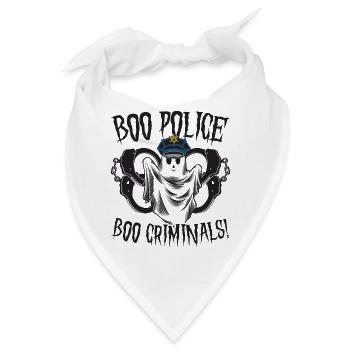 Buh Polizei, Buh Kriminelle! Polizist Halloween - Bandana - Weiß - Vorne