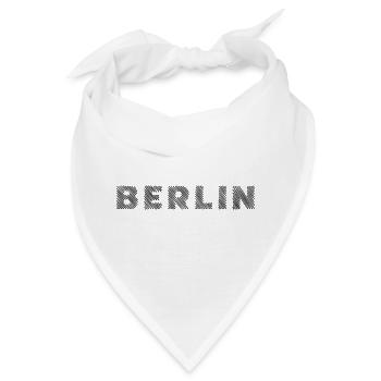 Berlin Deutsche Hauptstadt Schraffur Schrifzug - Bandana - Weiß - Vorne