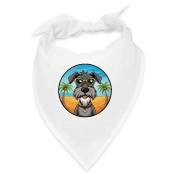 Deutscher Wachtelhund Hunderasse Cartoon Sonnenbrille - Bandana - Weiß - Vorne