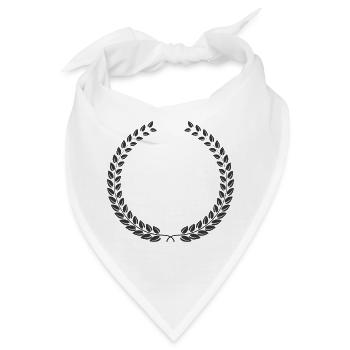Laurel Wreath Vintage Award Badge Frame Vector - Bandana - Weiß - Vorne