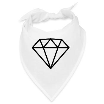 Diamant - Bandana - Weiß - Vorne