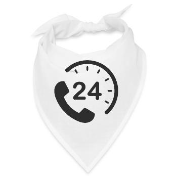 24/7 h Service - Bandana - Weiß - Vorne