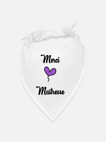MAÎTRESSE. MERCI. MERCI MAÎTRESSE - Bandana - blanc
