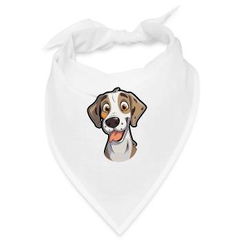 Alano Español Hunderasse Cartoon Kawaii Illustratio - Bandana - Weiß - Vorne