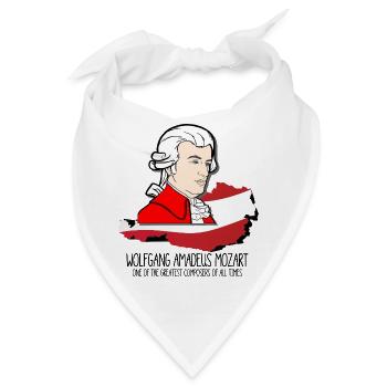 Wolfgang Amadeus Mozart - greatest composer - Bandana - Weiß - Vorne
