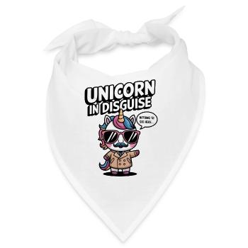Unverkleidetes Einhorn - Bandana - Weiß - Vorne