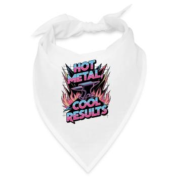 Heißes Metall, kühle Ergebnisse - Bandana - Weiß - Vorne