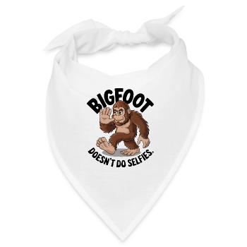 Bigfoot macht keine Selfies - Bandana - Weiß - Vorne