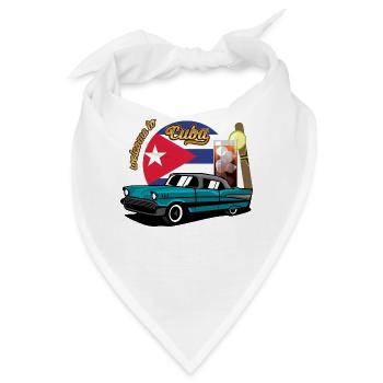 Kuba Zigarre Auto Rum Libre Havanna Souvenir retro - Bandana - Weiß - Vorne