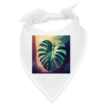 Monstera Leaf - Bandana - Weiß - Vorne