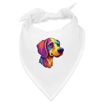 Alano Español Hunderasse Cartoon Kawaii Illustratio - Bandana - Weiß - Vorne