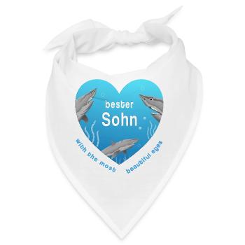 bester Sohn - Bandana - Weiß - Vorne