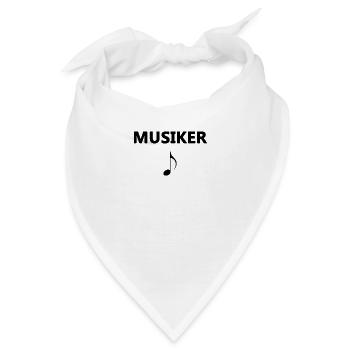 Musiker | Musik | Musiknote - Bandana - Weiß - Vorne