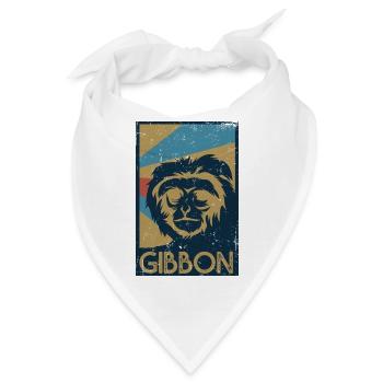 Flinker Gibbon Dschungelbewohner - Bandana - Weiß - Vorne