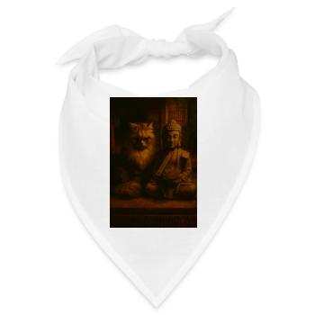 Buddha Cat - Bandana - Weiß - Vorne