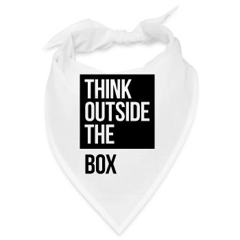 Think Outside The Box - Bandana - Weiß - Vorne