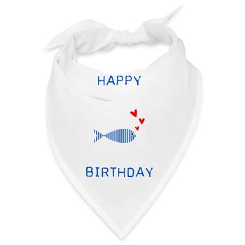 ALLES GUTE ZUM GEBURTSTAG. JAHRESTAG. - Bandana - Weiß - Vorne