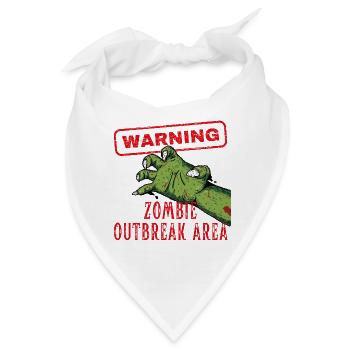 Warnung Zombie Outbreak Area Brain Eater - Bandana - Weiß - Vorne