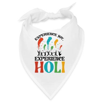 Happy Holi Grüße Hinduismus Indisches Fest - Bandana - Weiß - Vorne