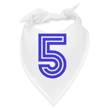 5. 5 JAHRE. 5-JÄHRIGES JUBILÄUM. 5-JÄHRIGES JUBILÄUM. 5. - Bandana - Weiß - Vorne
