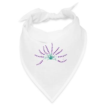 Lavendel - Bandana - Weiß - Vorne
