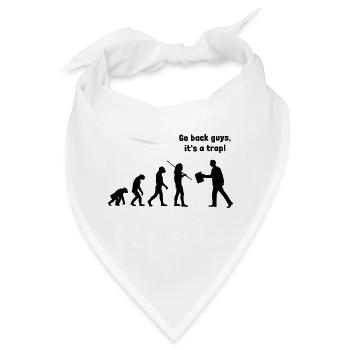 Evolution - Geh zurück, es ist eine Falle - Bandana - Weiß - Vorne