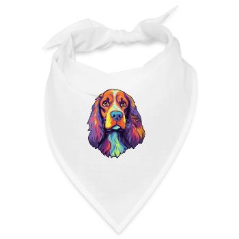 English Springer Spaniel Hunderasse Cartoon Kawaii - Bandana - Weiß - Vorne