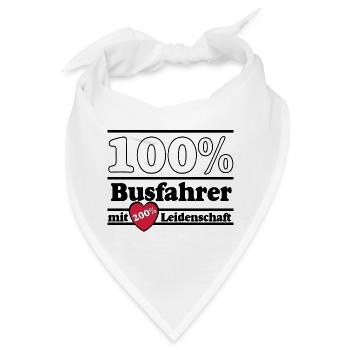 Busfahrer Bus Omnibus Kraftfahrer 100% 200% (25) - Bandana - Weiß - Vorne