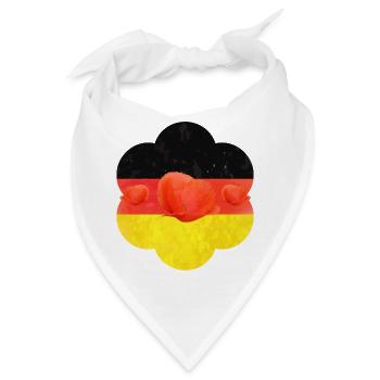 Deutschland Mohnblume - Bandana - Weiß - Vorne