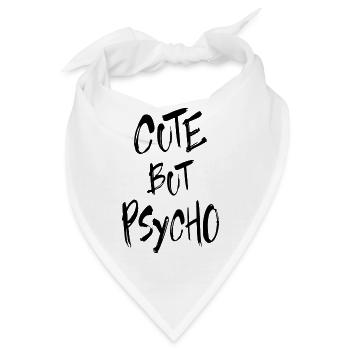 Cute But Psycho - Bandana - Weiß - Vorne