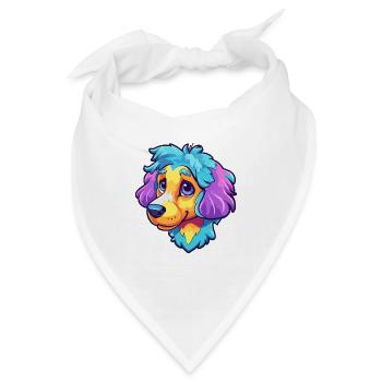 Kyi Leo Hunderasse Cartoon Kawaii Illustration - Bandana - Weiß - Vorne
