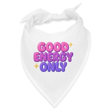 good energy only / y2k bubble art - Bandana - Weiß - Vorne