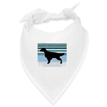 Englisch Setter Hundeliebhaber Silhouette Vintage Sonnenuntergang - Bandana - Weiß - Vorne
