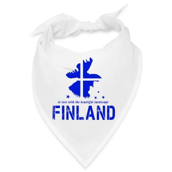 Finnland Finland Suomi - Bandana - Weiß - Vorne